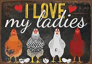 Jolie affiche poules I love my ladies