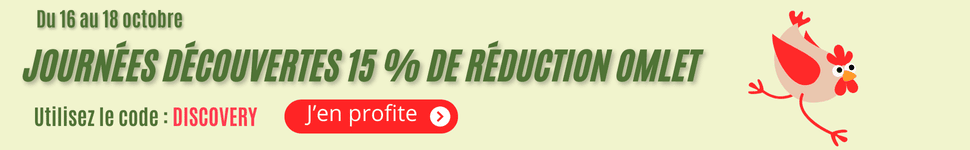 Profitez de 15 % de réduction sur le site Omlet